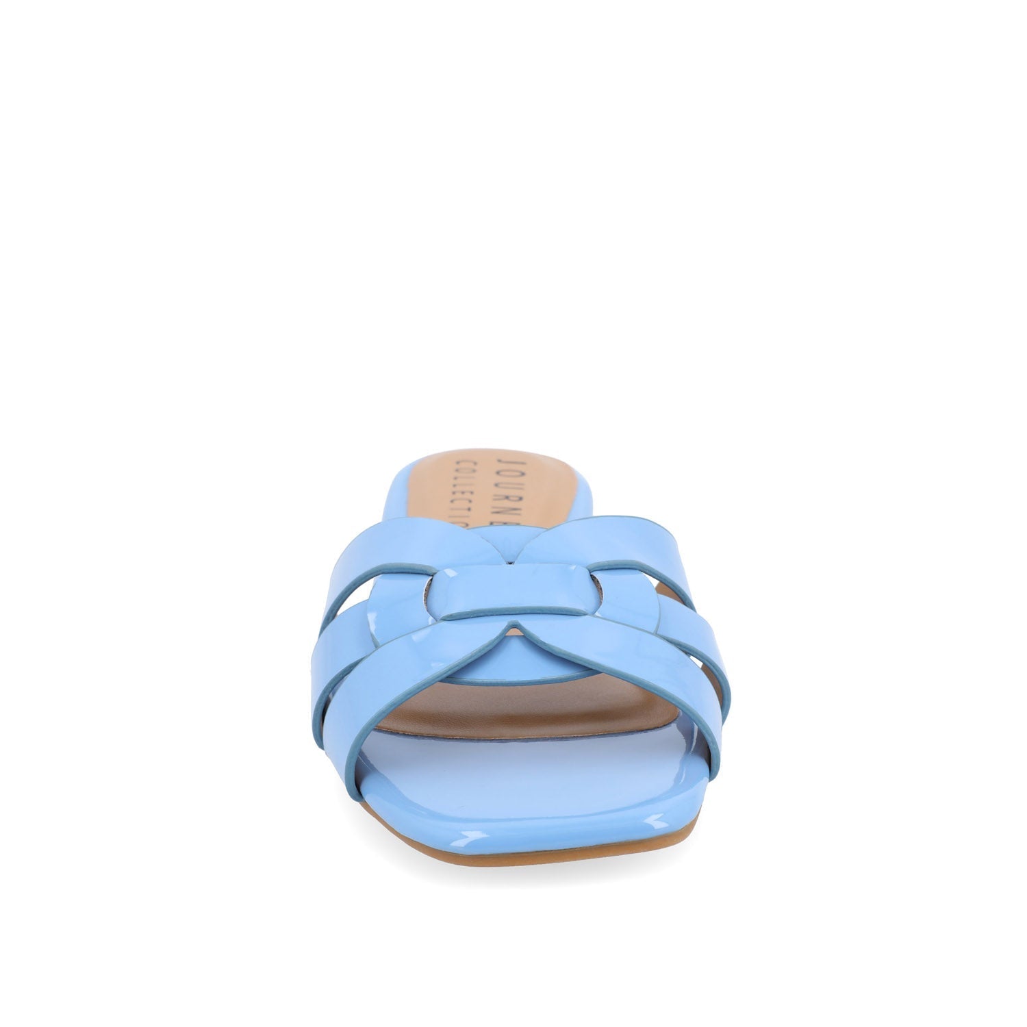Journee ARRINA SLIDE SANDALS IN STATEMENT PATENT - Blue Patent