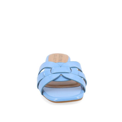 Journee ARRINA SLIDE SANDALS IN STATEMENT PATENT - Blue Patent