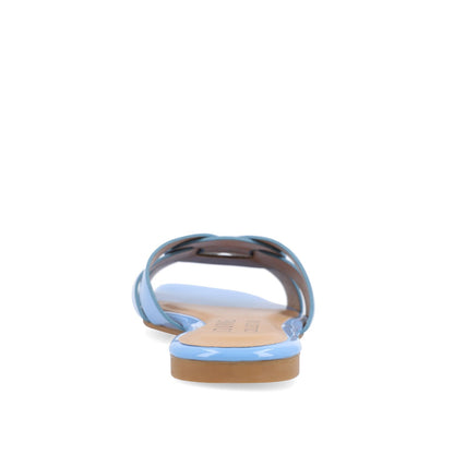 Journee ARRINA SLIDE SANDALS IN STATEMENT PATENT - Blue Patent