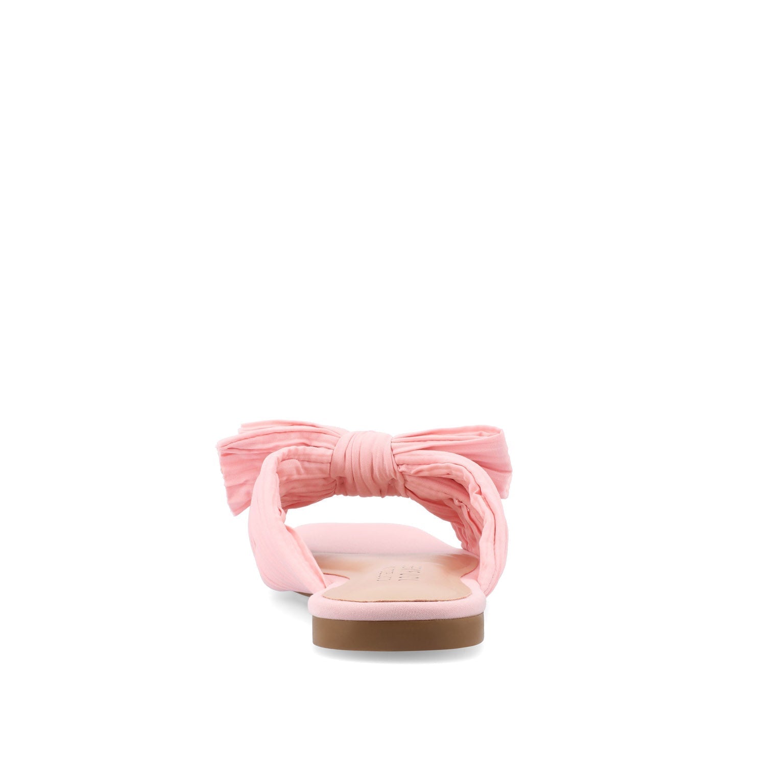 Journee SERLINA PLEATED SLIDE SANDALS IN FOIL - Pink
