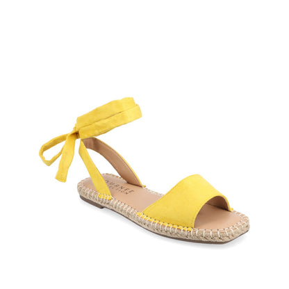 Journee EMELIE MULTI STRAP ESPADRILLE SANDALS - Yellow2 Faux