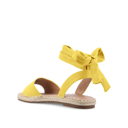 Journee EMELIE MULTI STRAP ESPADRILLE SANDALS - Yellow2 Faux