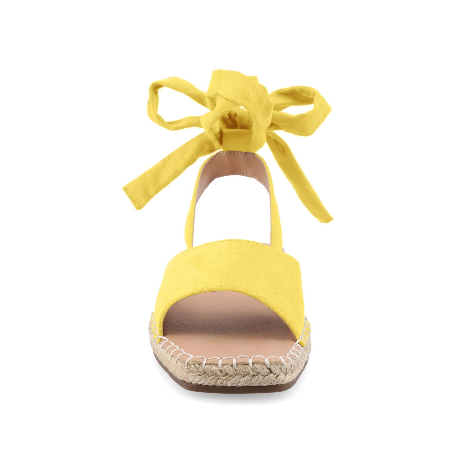Journee EMELIE MULTI STRAP ESPADRILLE SANDALS - Yellow2 Faux