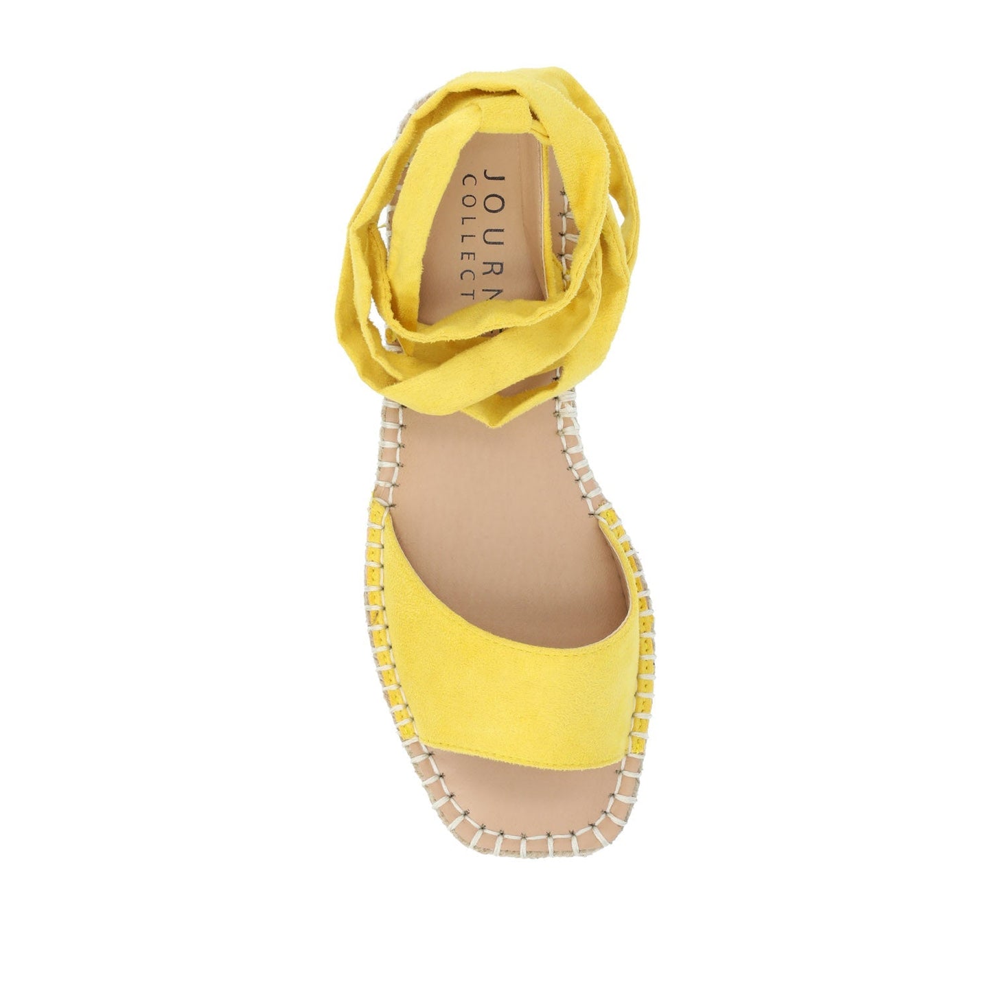 Journee EMELIE MULTI STRAP ESPADRILLE SANDALS - Yellow2 Faux