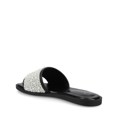 Journee PRECLY EVENING FLAT SANDALS - Black