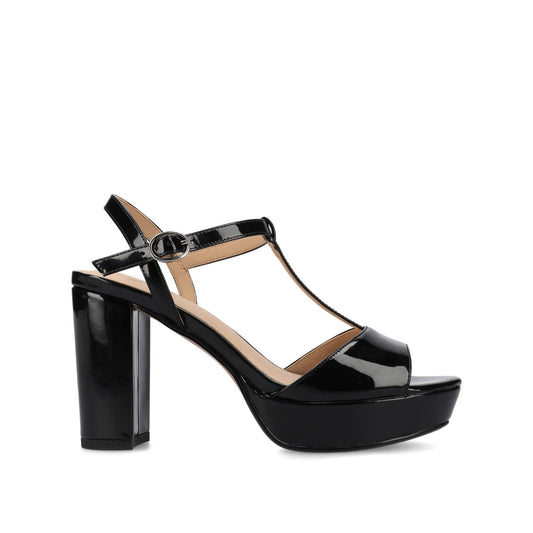 Journee NALIE PLATFORM DRESS SANDALS - Black Patent