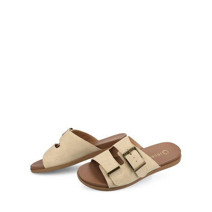 Journee COSETTE FLAT SANDALS - Beige
