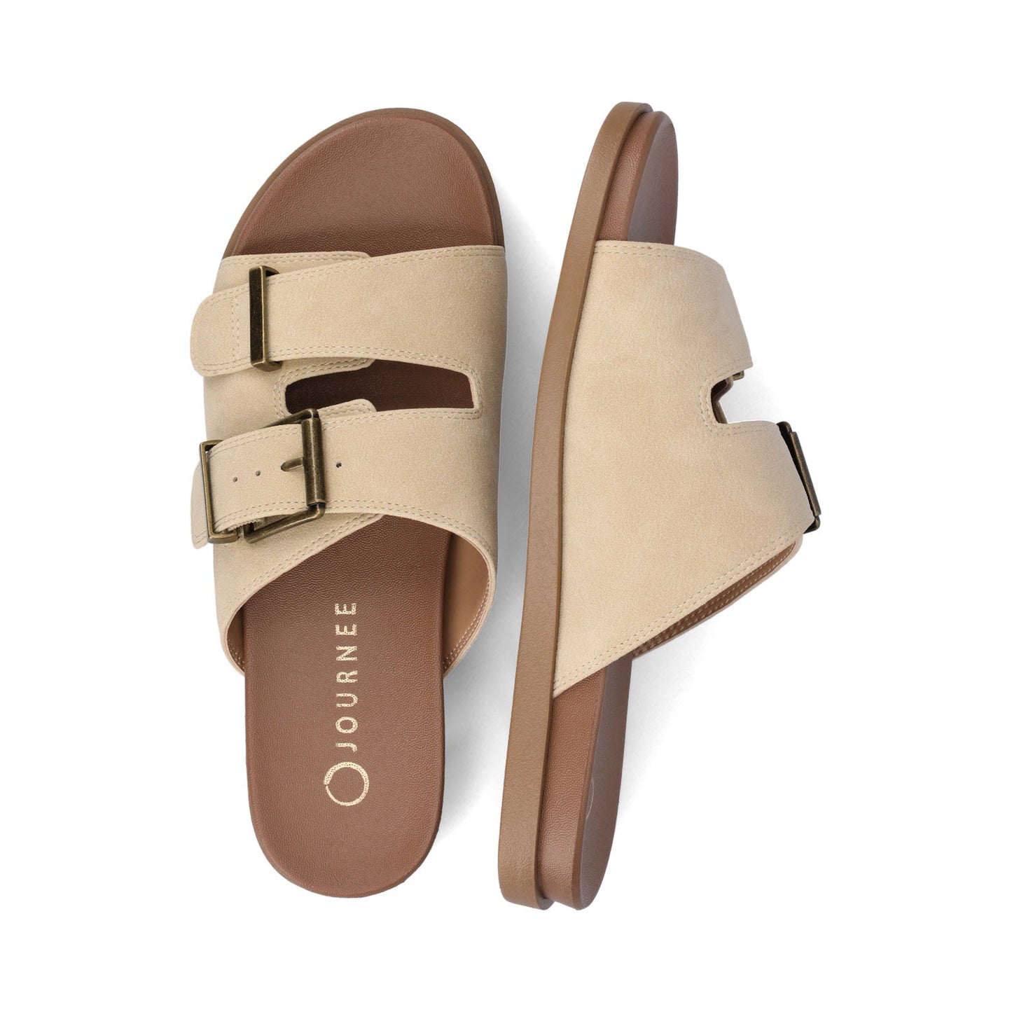 Journee COSETTE FLAT SANDALS - Beige