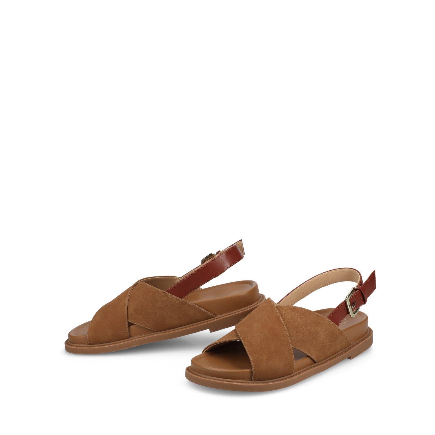 Journee MARINNA FLAT SANDALS - Tan