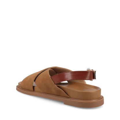Journee MARINNA FLAT SANDALS - Tan