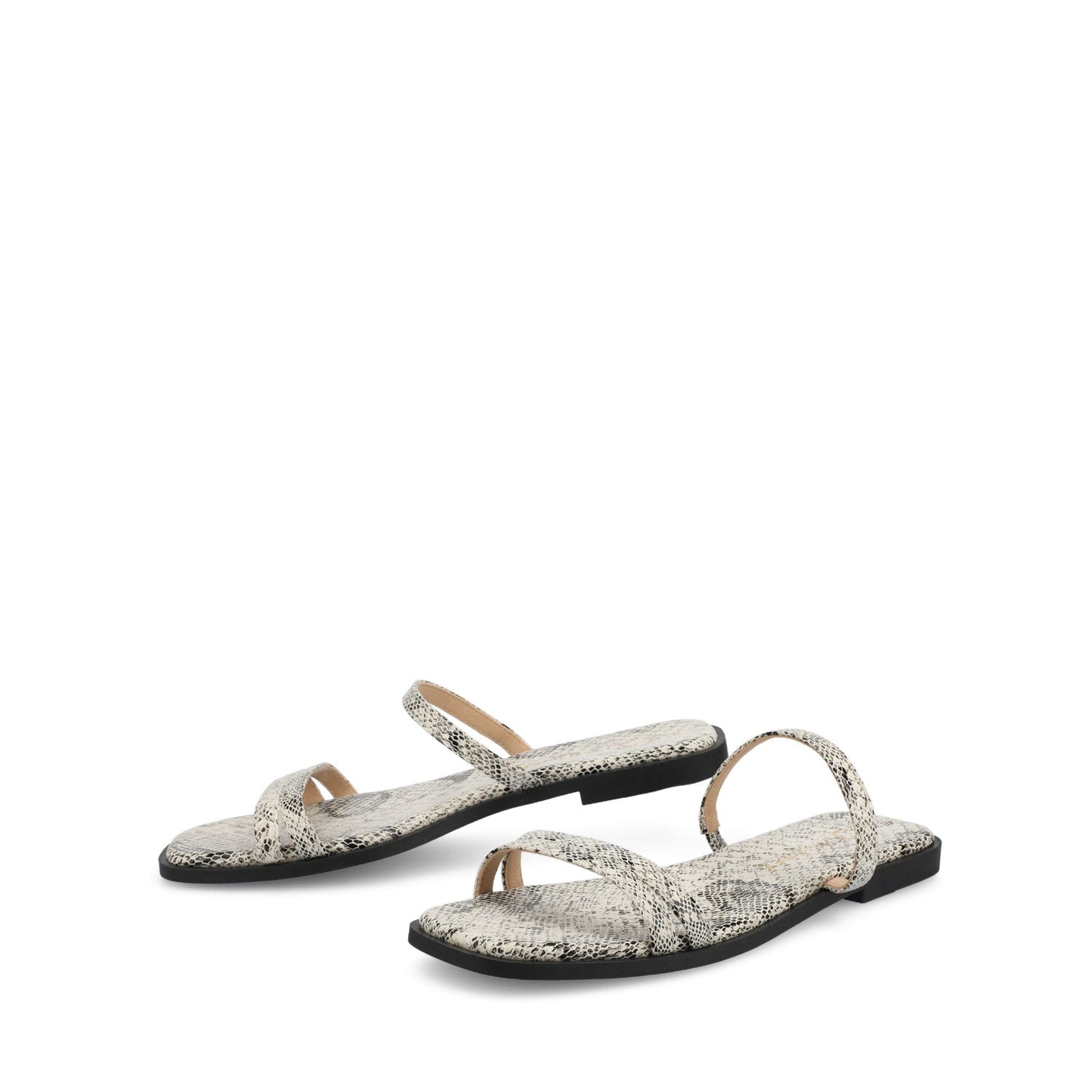 Journee BRISA SLIDE SANDALS IN VEGAN LEATHER - Snake