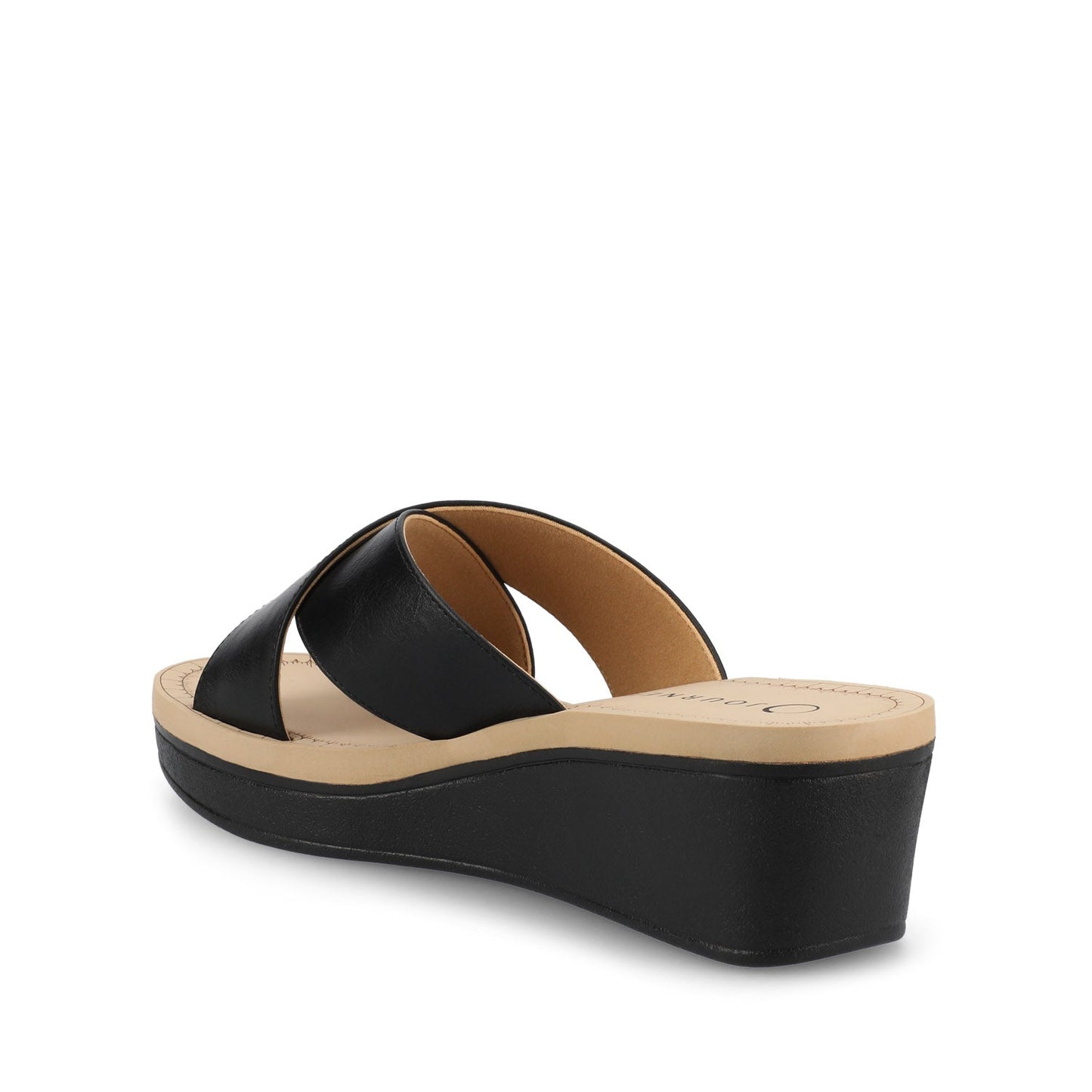 Journee Biara Platform Wedge Sandals - Black