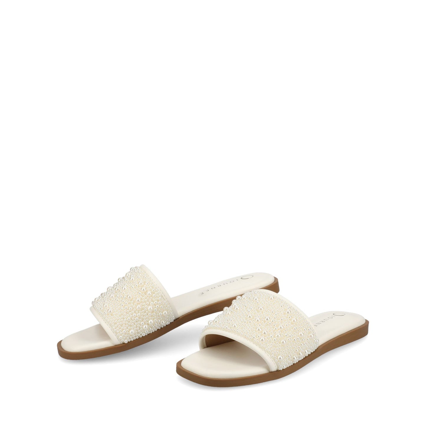 Journee PRECLY EVENING FLAT SANDALS - White
