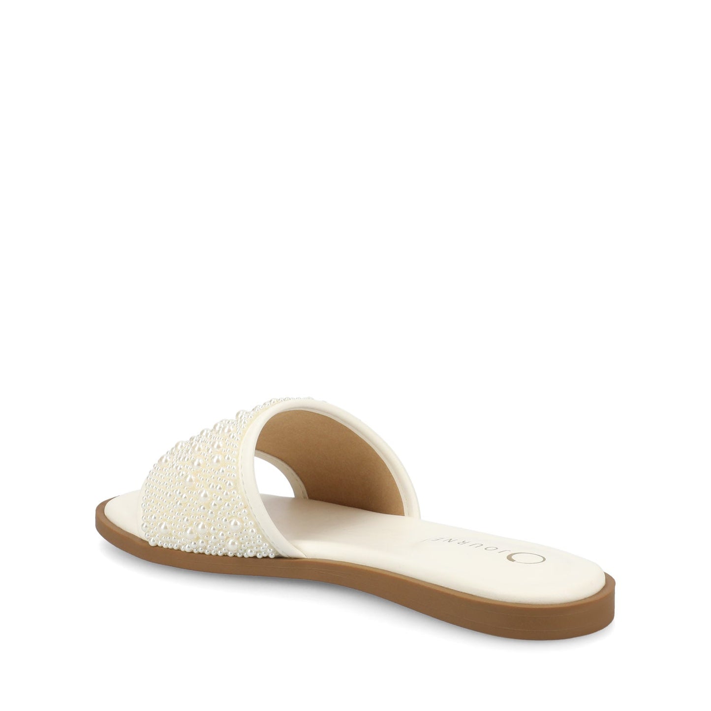 Journee PRECLY EVENING FLAT SANDALS - White