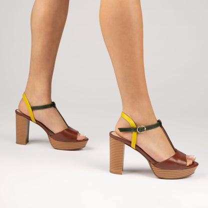 Journee NALIE PLATFORM DRESS SANDALS - Multi