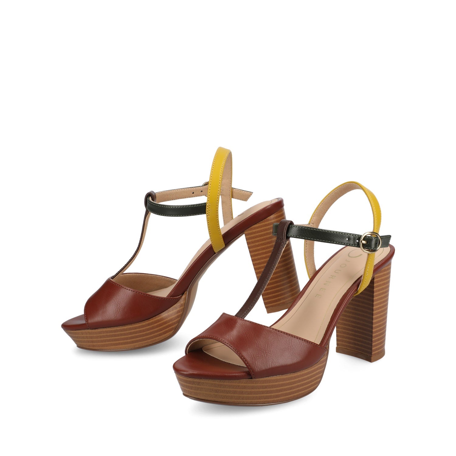 Journee NALIE PLATFORM DRESS SANDALS - Multi