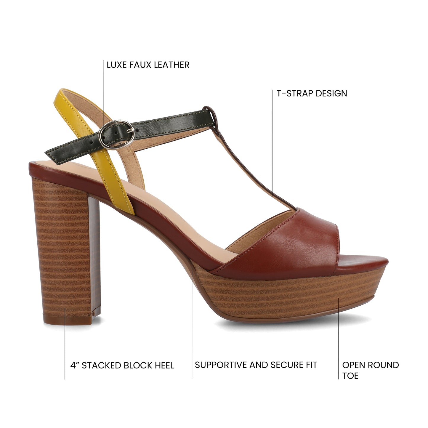 Journee NALIE PLATFORM DRESS SANDALS - Multi