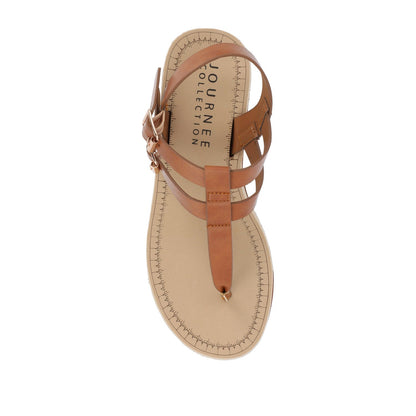 Journee BIANCA SANDALS IN STATEMENT COLORS - Tan