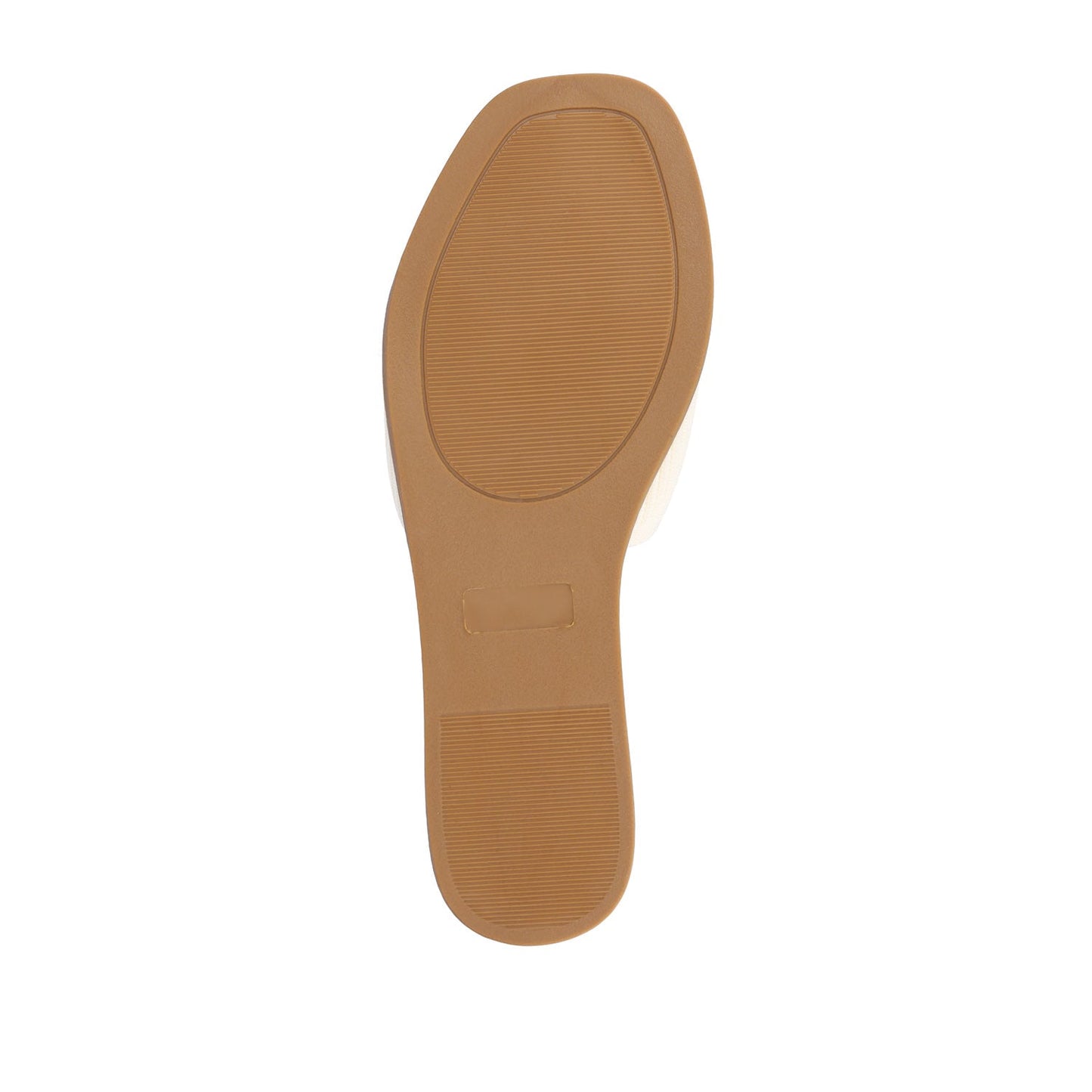 Journee PRISILLA SLIDE SANDALS IN KNIT FABRIC - Bone