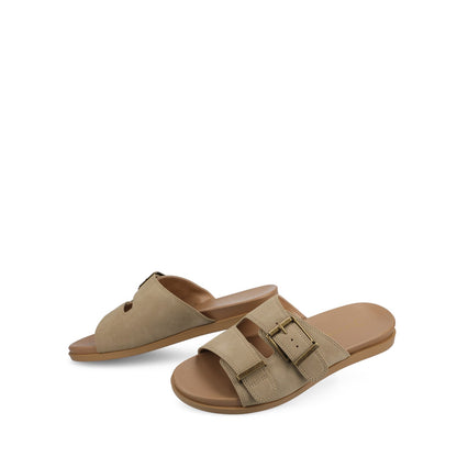 Journee COSETTE FLAT SANDALS - Taupe