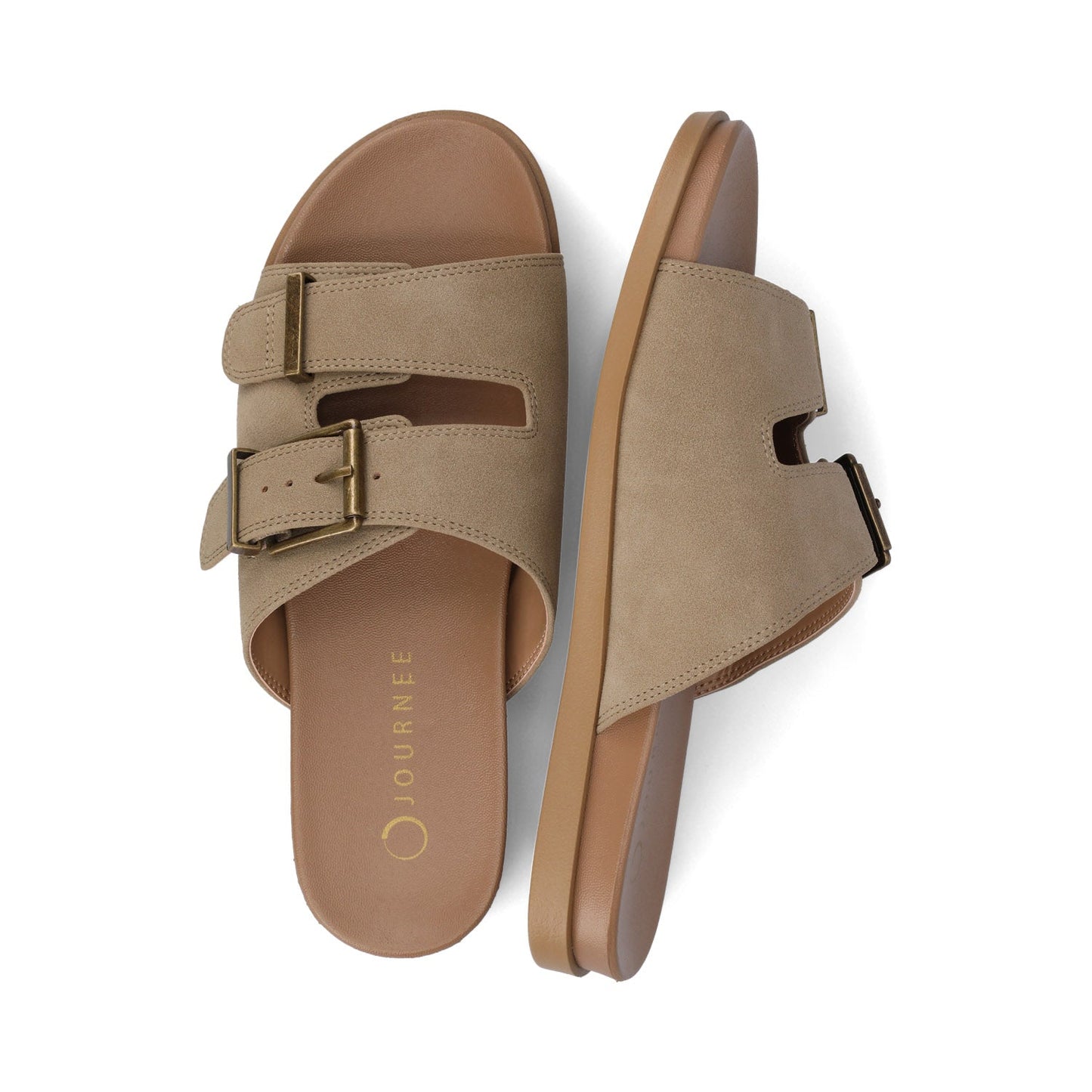 Journee COSETTE FLAT SANDALS - Taupe