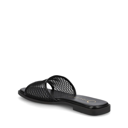 Journee BRECKLEY SLIDE SANDALS IN MESH - Black Mesh