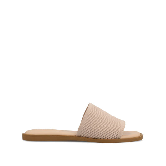 Journee PRISILLA SLIDE SANDALS IN STATEMENT - Blush