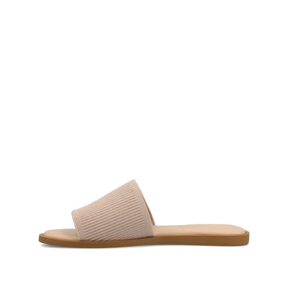 Journee PRISILLA SLIDE SANDALS IN STATEMENT - Blush