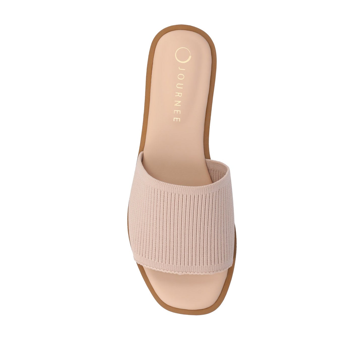 Journee PRISILLA SLIDE SANDALS IN STATEMENT - Blush