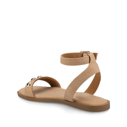 Journee PRIMROSE ANKLE STRAP SANDALS - Tan Nubuck