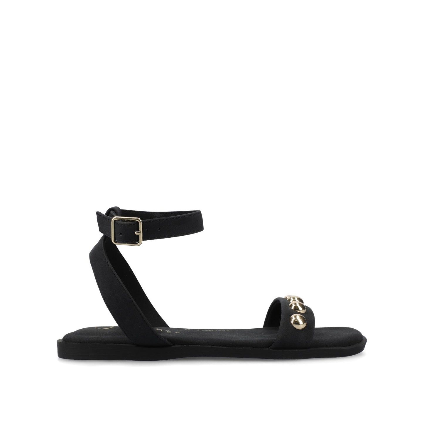 Journee PRIMROSE ANKLE STRAP SANDALS - Black Nubuck