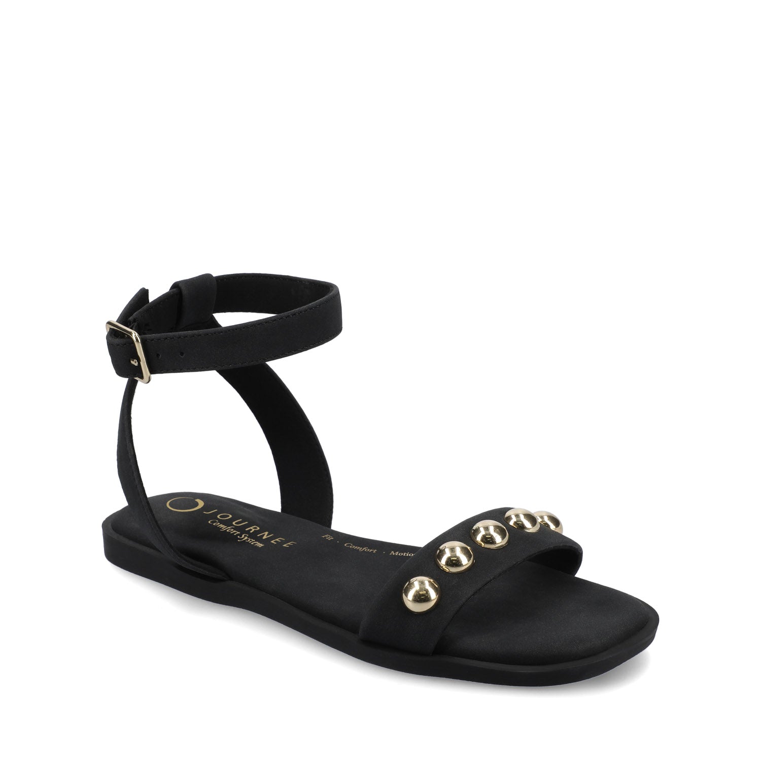 Journee PRIMROSE ANKLE STRAP SANDALS - Black Nubuck