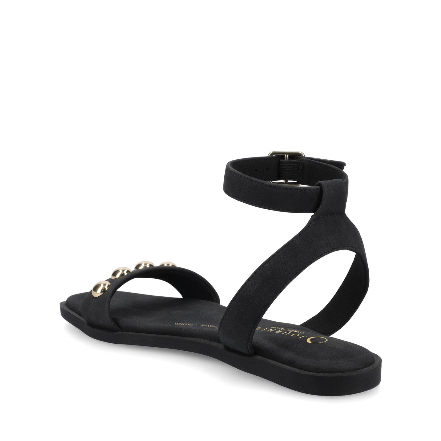 Journee PRIMROSE ANKLE STRAP SANDALS - Black Nubuck