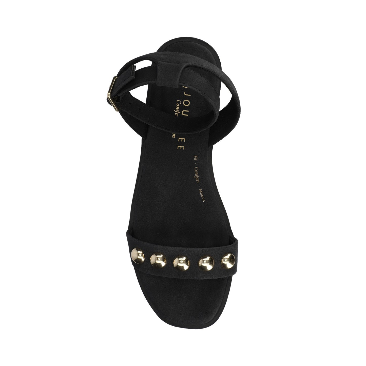 Journee PRIMROSE ANKLE STRAP SANDALS - Black Nubuck