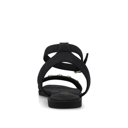 Journee PRIMROSE ANKLE STRAP SANDALS - Black Nubuck