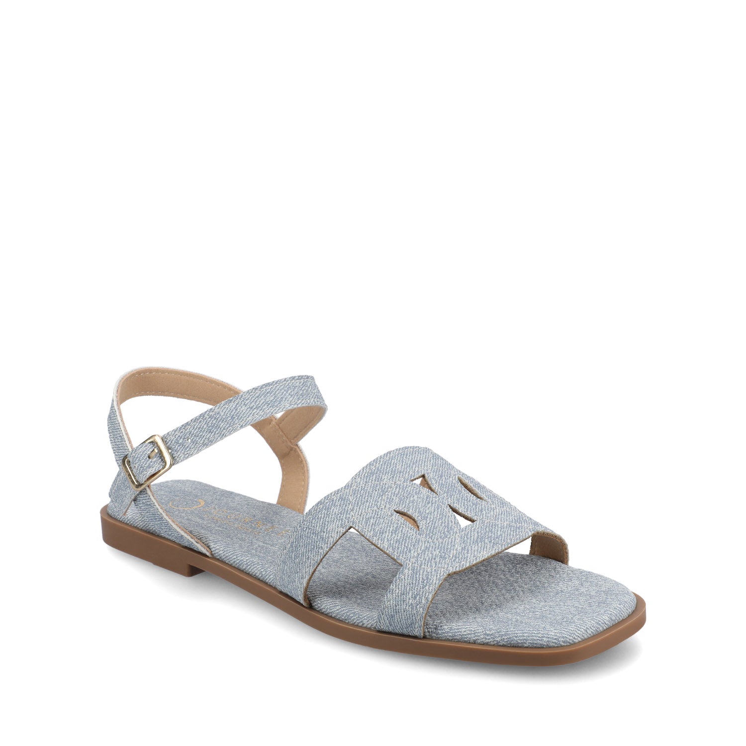 Journee BRIDEY ANKLE STRAP SANDALS - Denim