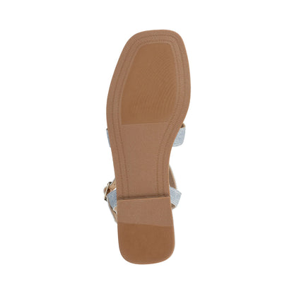 Journee BRIDEY ANKLE STRAP SANDALS - Denim
