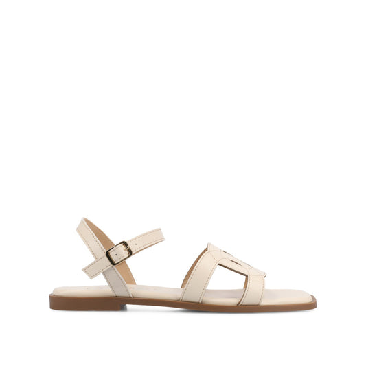 Journee BRIDEY ANKLE STRAP SANDALS - Bone