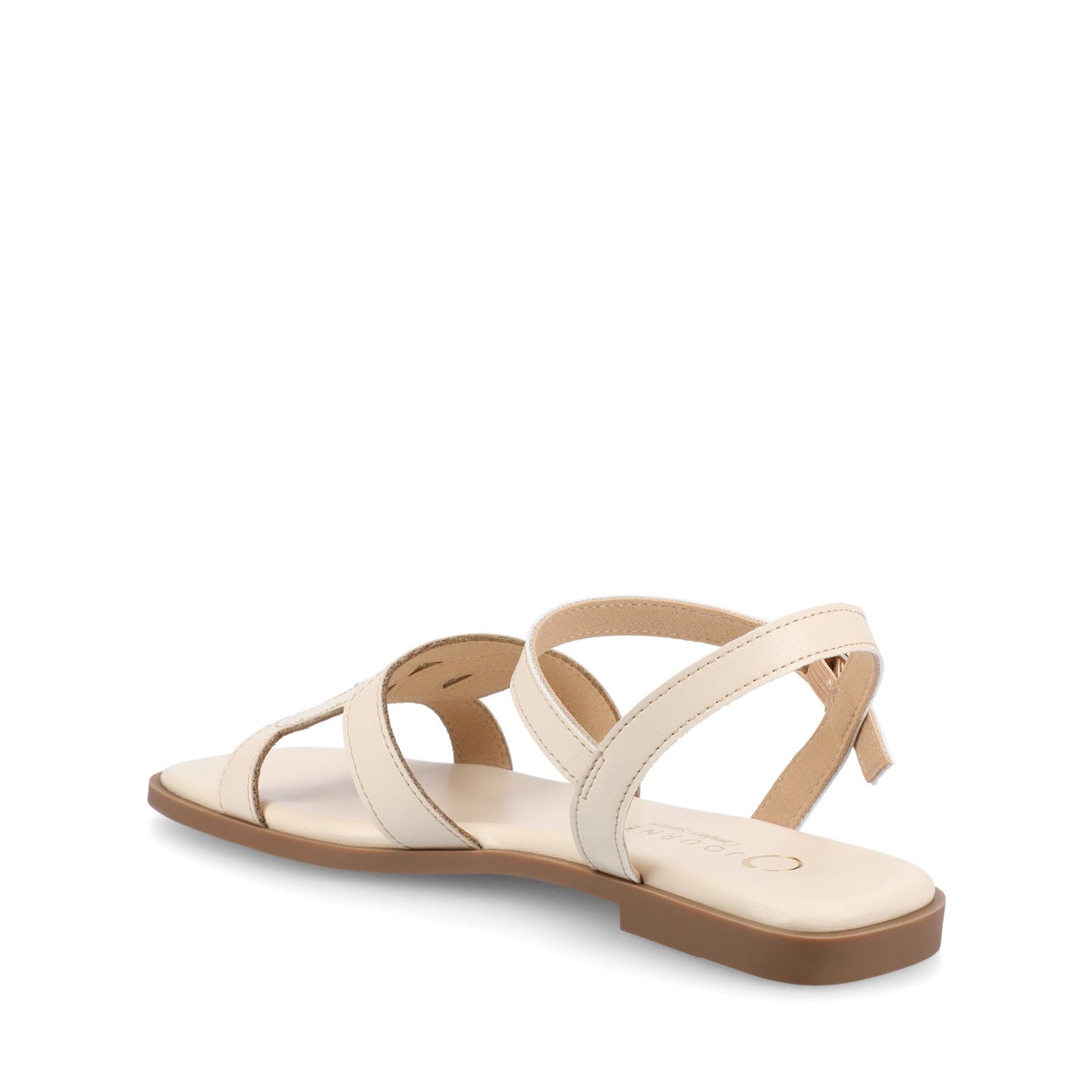 Journee BRIDEY ANKLE STRAP SANDALS - Bone