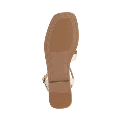 Journee BRIDEY ANKLE STRAP SANDALS - Bone