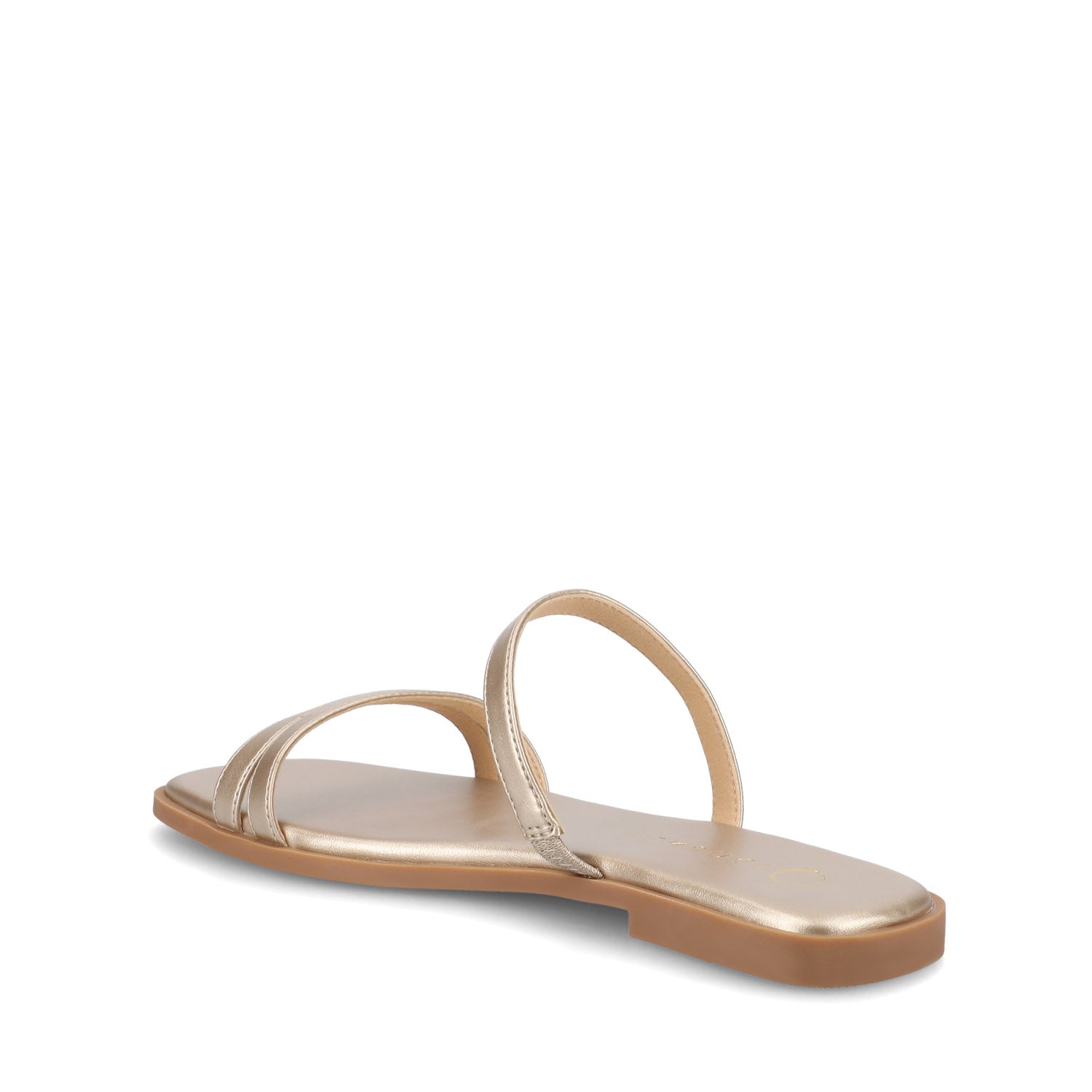 Journee BRISA SLIDE SANDALS IN VEGAN LEATHER - Gold PU