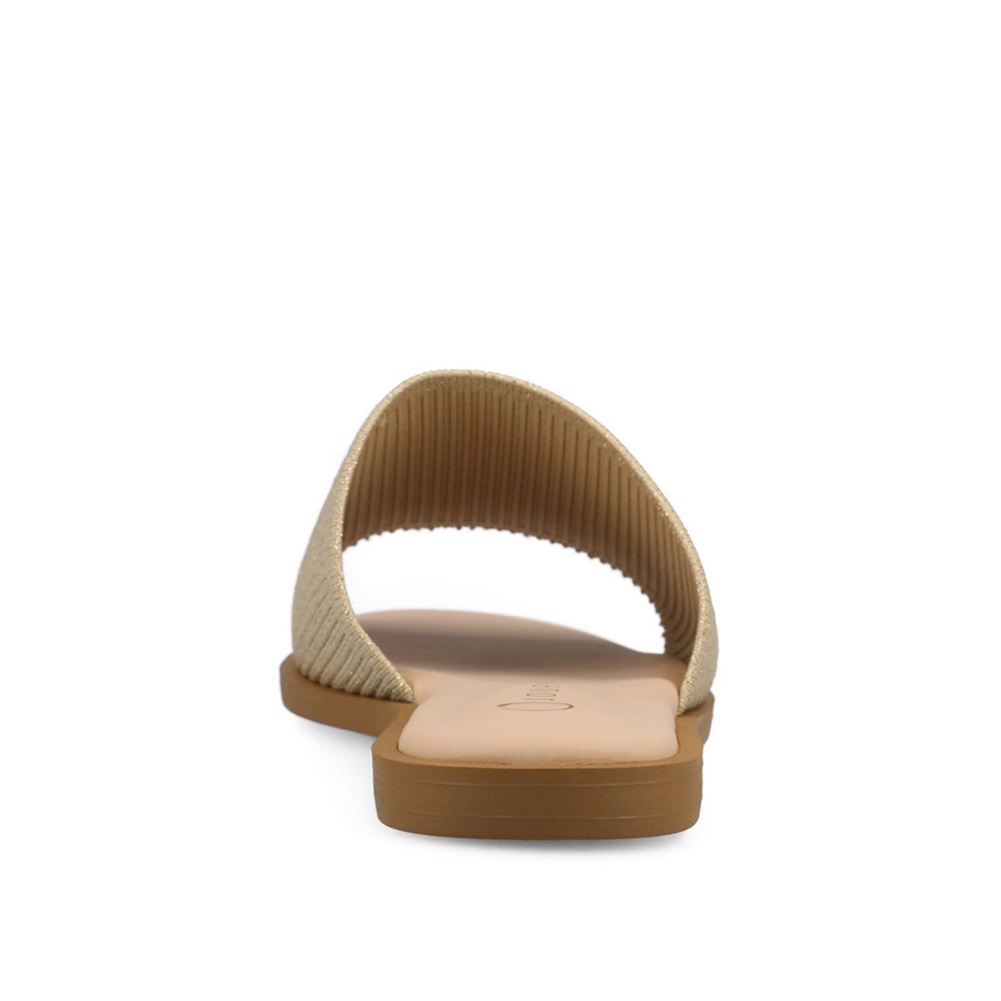 Journee PRISILLA SLIDE SANDALS IN STATEMENT - Champagne