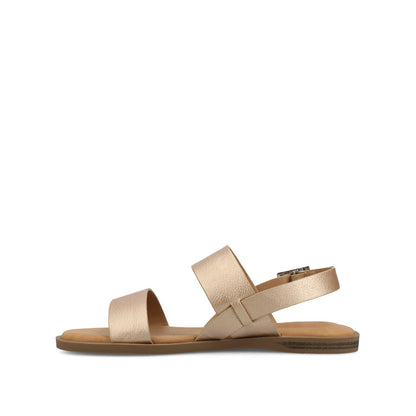Journee LAVINE MULTI STRAP SANDALS NEW - Champagne PU