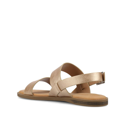 Journee LAVINE MULTI STRAP SANDALS NEW - Champagne PU