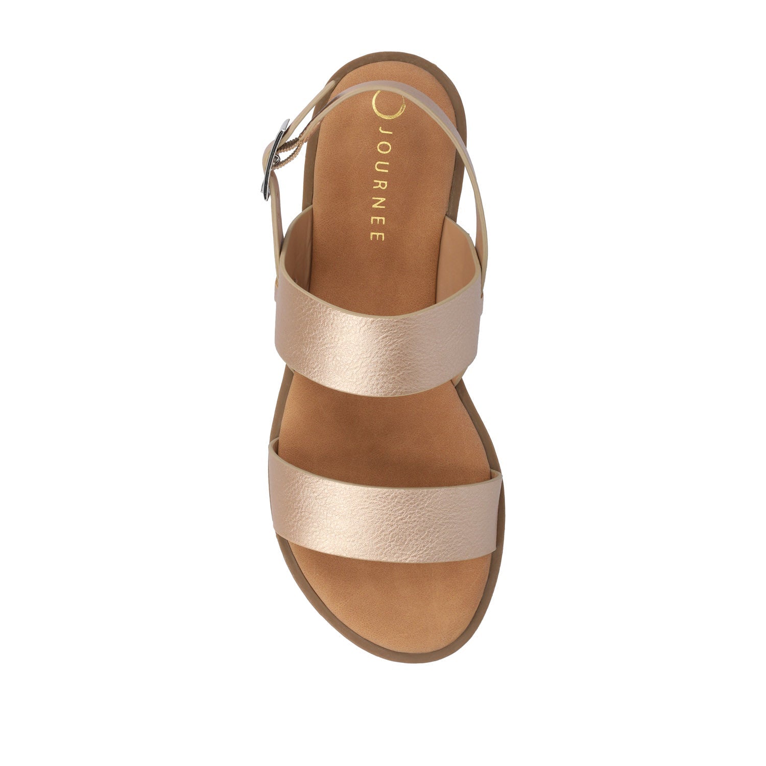 Journee LAVINE MULTI STRAP SANDALS NEW - Champagne PU
