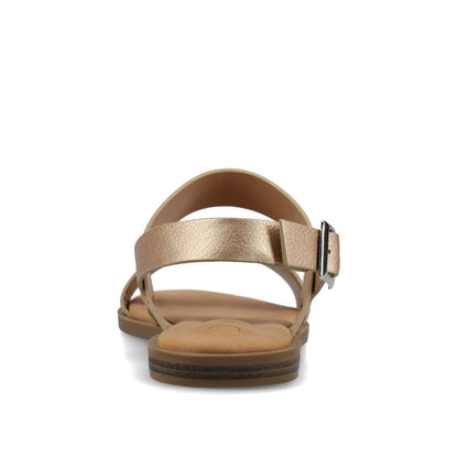 Journee LAVINE MULTI STRAP SANDALS NEW - Champagne PU