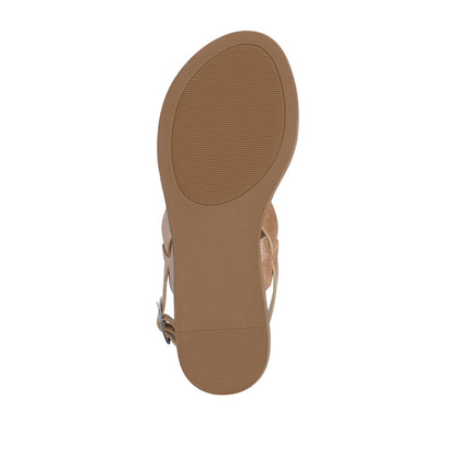 Journee LAVINE MULTI STRAP SANDALS NEW - Champagne PU