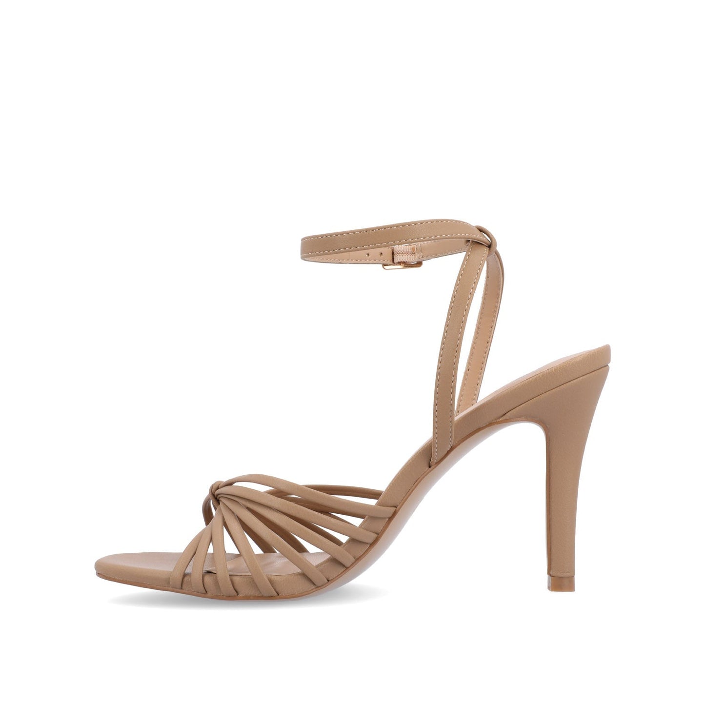 Journee VANITA STILETTO HEELS IN VEGAN LEATHER - Taupe