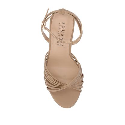 Journee VANITA STILETTO HEELS IN VEGAN LEATHER - Taupe