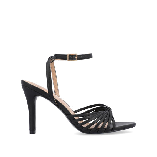 Journee VANITA STILETTO HEELS IN VEGAN LEATHER - Black